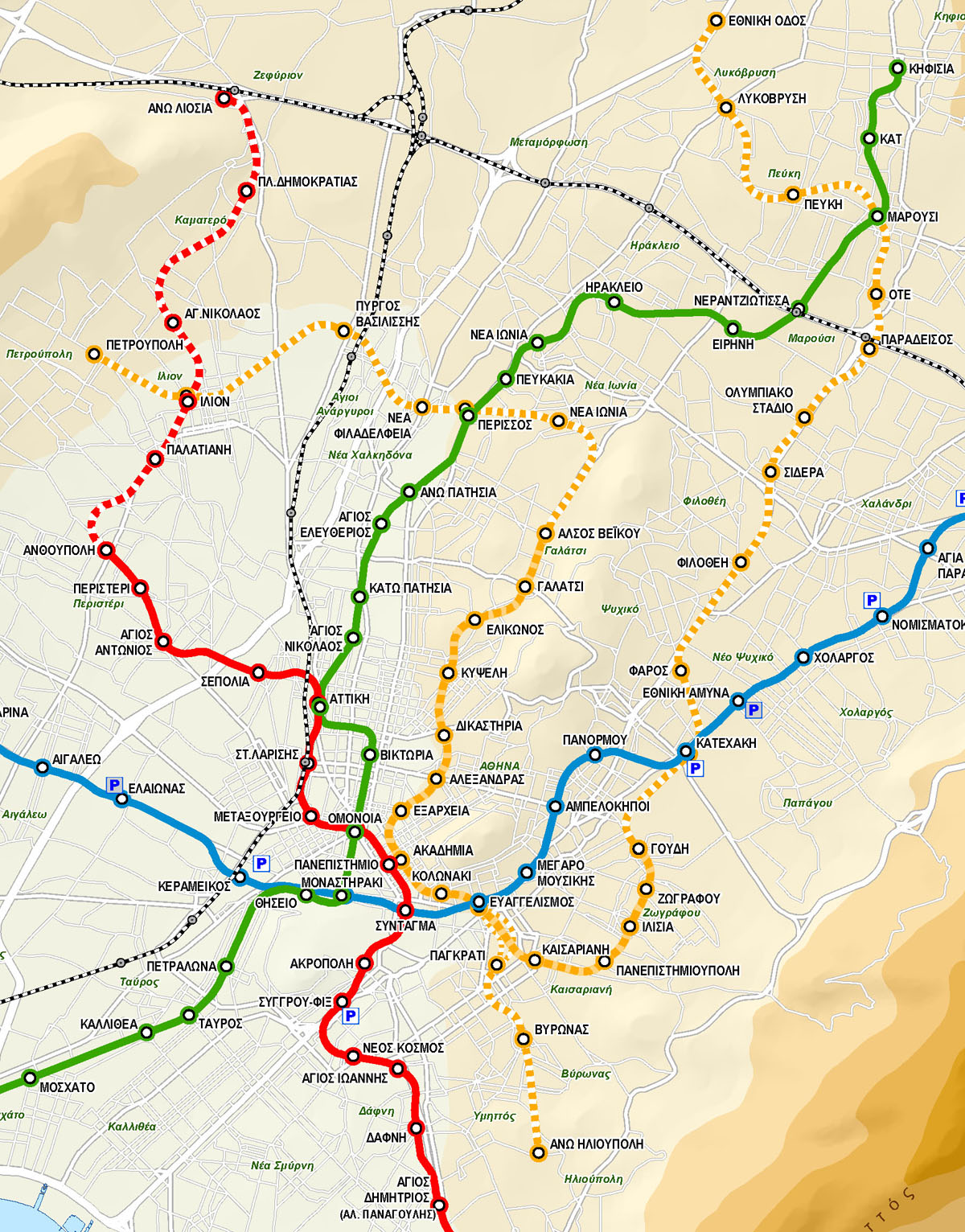 χάρτης Μετρό γραμμή 4