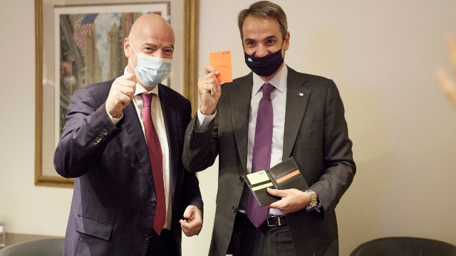 Τζιάνι Ινφαντίνο και Κυριάκος Μητσοτάκης.