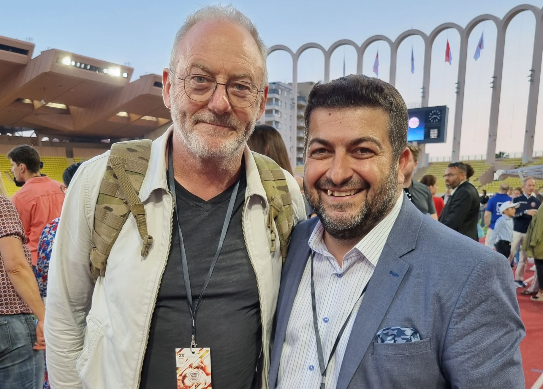 Ο Πάνος Σεϊτανίδης με τον Λίαμ Κάνινγχαμ