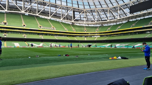 Η προπόνηση του ΠΑΟΚ στο Aviva Stadium