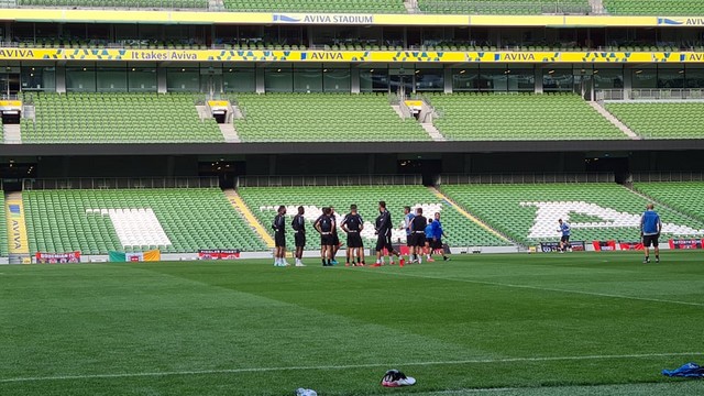 Η προπόνηση του ΠΑΟΚ στο Aviva Stadium