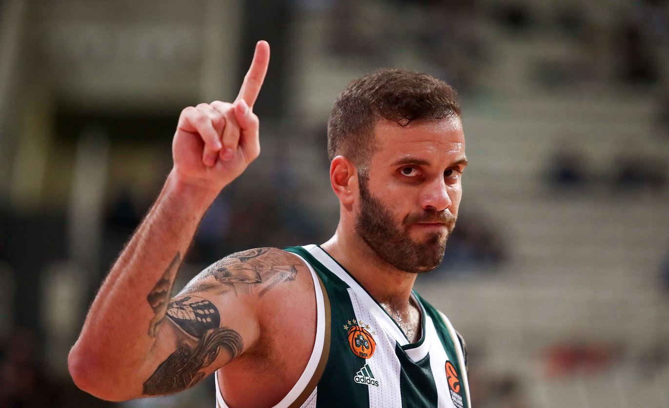 Ο Παππάς με τη φανέλα του Παναθηναϊκού