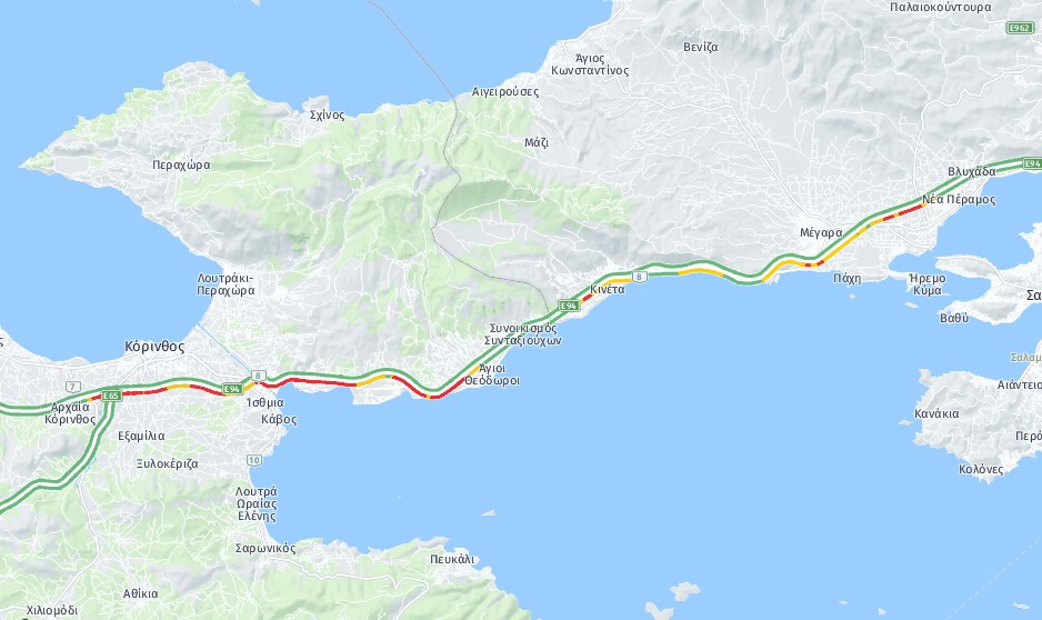 κίνηση στους δρόμους