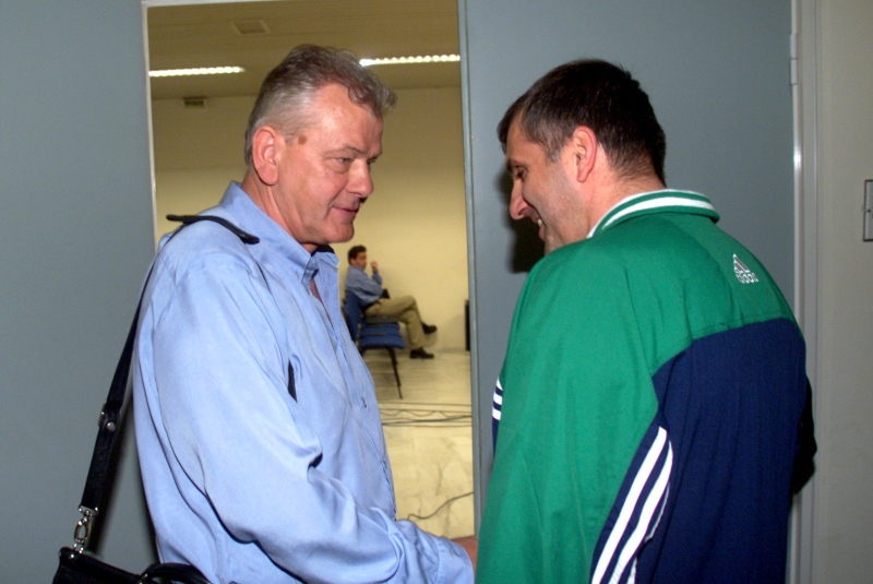 Σε συνέντευξη Τύπου για το Final Four το 2001