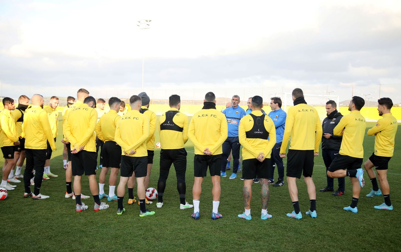 Προπόνηση ΑΕΚ στα Σπάτα