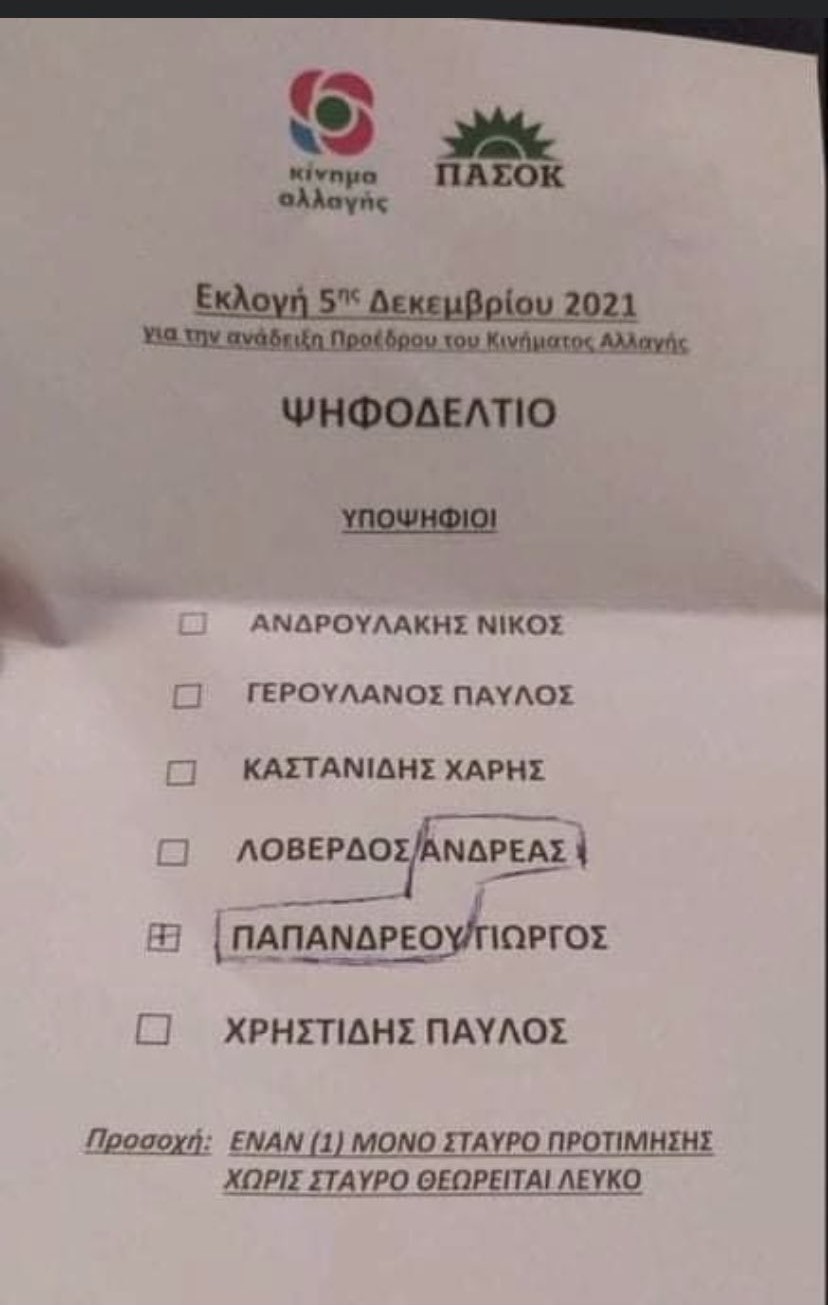Ψηφοδέλτιο ΚΙΝΑΛ