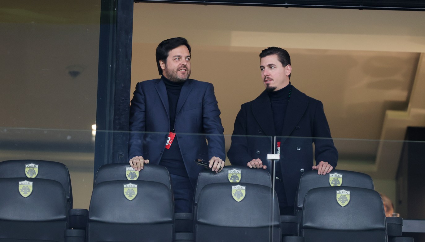Ο Ριμπάλτα με τον Σταυροθανασόπουλο στην OPAP Arena