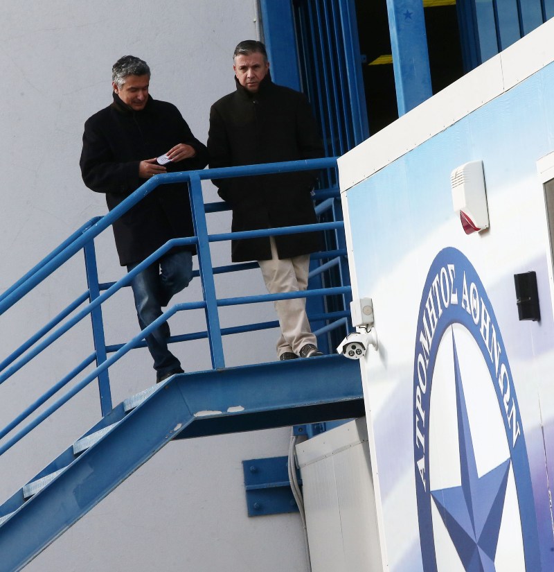 Ο Γιώργος Σπανός και ο Γιάννης Αγγελόπουλος στο Μαζαράκη