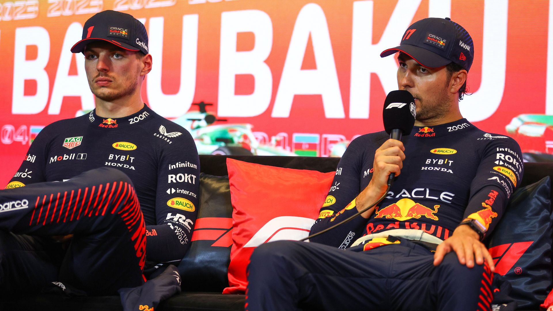 Φερστάπεν και Πέρεζ στη συνέντευξη Τύπου στο Μπακού