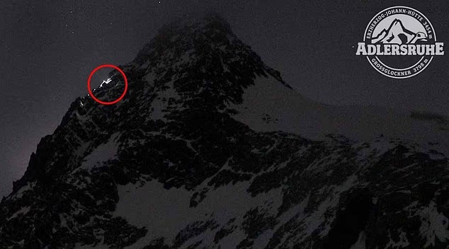 Η φωτογραφία με τους φακούς των ορειβατών στις 18:00