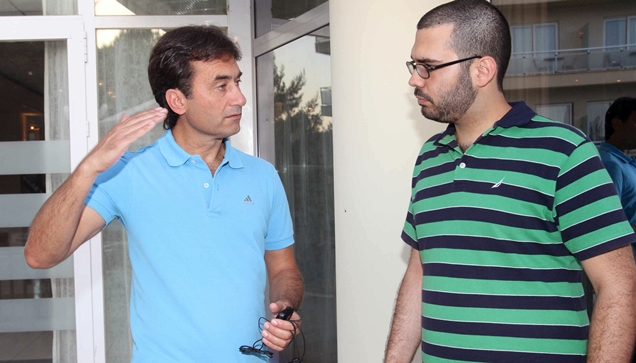 Ο Γιάννης Χατζηνικολάου με τον συντάκτη του gazzetta.gr