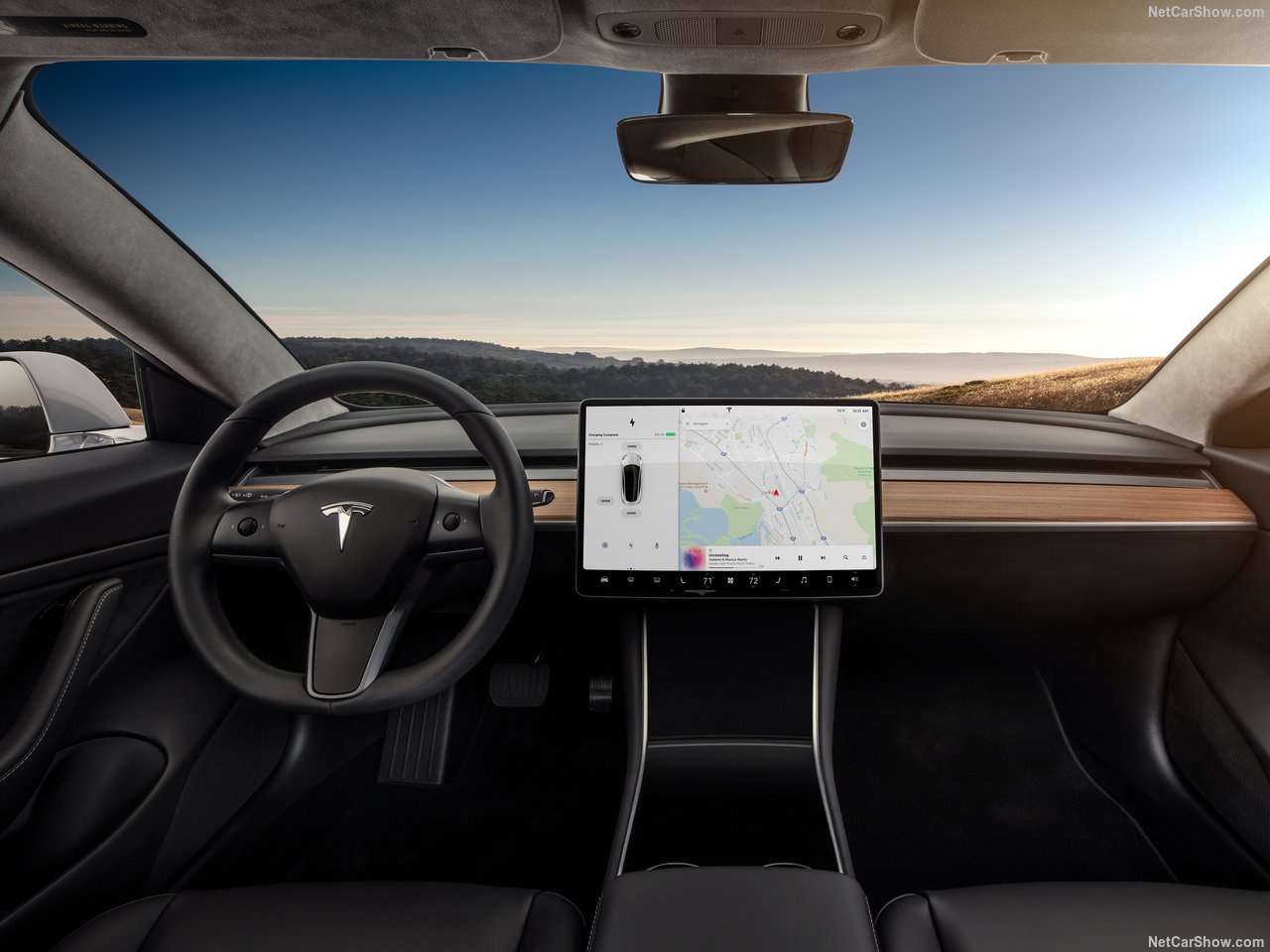 H high tech κεντρική κονσόλα του Model 3.