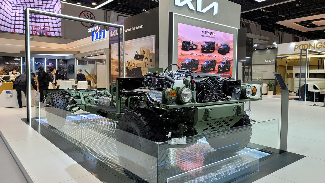 To γυμνό σασσί του νέου οχήματος της Kia.