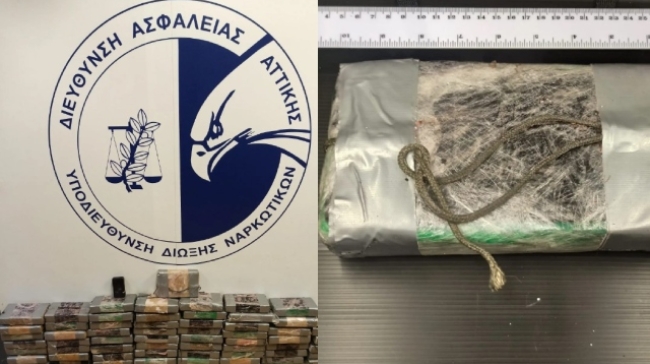 Εντοπίστηκαν 100 κιλά κοκαΐνης στο λιμάνι του Πειραιά σε κοντέινερ με κατεψυγμένα καλαμαράκια 