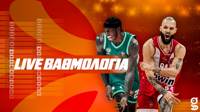 Live η βαθμολογία της Euroleague