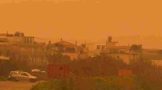 Απόκοσμες εικόνες στην Κρήτη: Ο λόγος που ο ουρανός έγινε πορτοκαλί