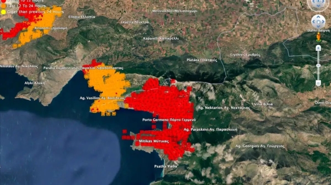 Σοκάρει η δορυφορική εικόνα από την Βοιωτία: Κάηκαν έως 50.000 στρέμματα