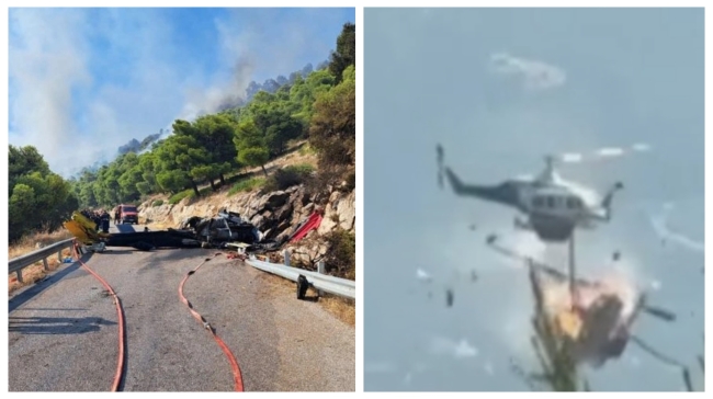 Νέα τραγωδία στις φωτιές: Νεκροί οι 2 επιβαίνοντες του ελικοπτέρου που συνετρίβη στην Ψάθα