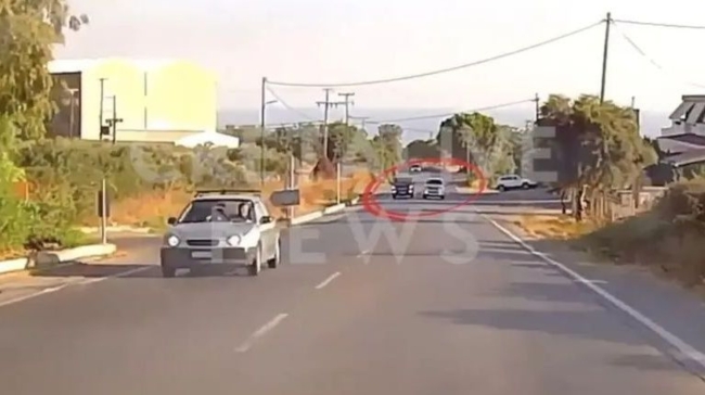 Ρέθυμνο: Παραλίγο μετωπική στην επαρχιακή οδό Σπηλίου – Επικίνδυνη προσπέραση κατέγραψε κάμερα
