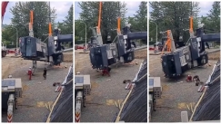 Απίστευτο video: Γερανός 68 τόνων έπεσε πάνω σε εργάτες που βγήκαν ζωντανοί (vid)
