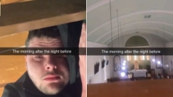 Μετά από hangover ξύπνησε μέσα στην εκκλησία στη μέση της λειτουργίας (vid)