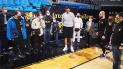 Η προπόνηση της ΑΕΚ έγινε για τον καλύτερο σκοπό