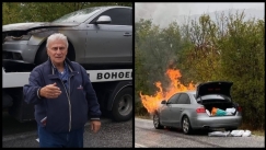 Το αυτοκίνητο του Ψωμιάδη πήρε φωτιά ενώ ήταν μέσα 