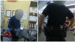 Η στιγμή που αστυνομικοί πυροβολούν έναν μαύρο άνδρα σε σούπερ μάρκετ (vid)