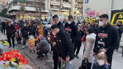Η ΚΑΕ Ολυμπιακός τίμησε την μνήμη του Άλκη στο σημείο της δολοφονίας του