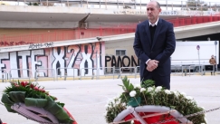 Ο Παναγιώτης Αγγελόπουλος απέτισε φόρο τιμής στα θύματα της Θύρας 7