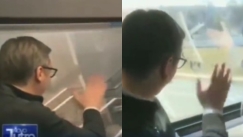 Τρομερός πρόεδρος της Σερβίας στα εγκαίνια της νέας σιδηροδρομικής γραμμής, χαιρετάει το απόλυτο… τίποτα (vid)