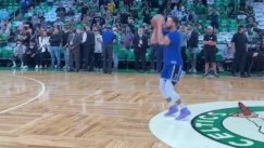 Ο Κάρι έσταξε 4 σερί τρίποντα από το logo (vid)