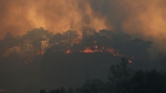 Καίγεται η Λέσβος για 3η μέρα: Με υπεράνθρωπη προσπάθεια δεν μπήκε η φωτιά στην Βρίσα (vid)