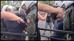 Νέο video αστυνομικής βίας με πισώπλατη γονατιά σε πισθάγκωνα συλληφθέντα: «Βάλτε ήρεμα τις χειροπέδες» (vid)