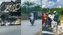 Φορτηγό με μπύρες ντελαπάρισε στην Κολομβία και οι περαστικοί δεν έχασαν την ευκαιρία: Φόρτωσαν κούτες ακόμα και σε μηχανάκια (vid)
