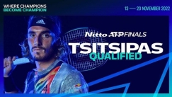 Κι επίσημα στο ATP Finals ο Τσιτσιπάς