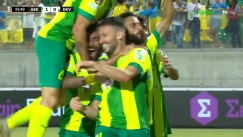 Ο Άλτμαν άνοιξε το σκορ για την ΑΕΚ Λάρνακας κόντρα στη Ντιναμό Κιέβου με φανταστικό βολ πλανέ (vid)