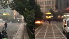 Ένταση με κρότου λάμψης και μολότοφ στην πλατεία Κλαυθμώνος (vid)