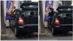 Απίθανο σόου: Χόρευε Αργυρό στην μέση του δρόμου, έριξε το Ι.Χ της σε δέντρο και πετούσε καρέκλες (vid)