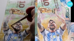 Καλλιτέχνης στην Αργεντινή θέλει να ενισχύσει την αξία του τοπικού νομίσματος ζωγραφίζοντας τον Λιονέλ Μέσι στα χαρτονομίσματα (vid)