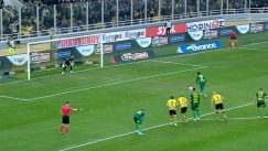  Με πέναλτι του Πέδρο μειώνει ο Παναιτωλικός, το 2ο γκολ που δέχεται η ΑΕΚ στη Νέα Φιλαδέλφεια! 