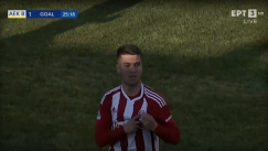 Ο Λιάτσος έδειξε το σήμα του Ολυμπιακού στο 1-1 κόντρα στην ΑΕΚ (vid)