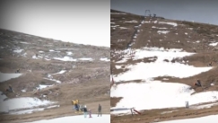 Στο Καϊμακτσαλάν προσπαθούν να φτιάξουν πίστες με τεχνητό χιόνι (vid)