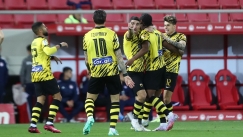 Οι παίκτες της ΑΕΚ μετά το γκολ του Λιβάι με Ολυμπιακό