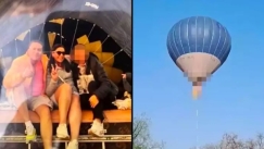 Η στιγμή που o πιλότος πηδάει από το φλεγόμενο αερόστατο, αφήνοντας πίσω τους άτυχους επιβάτες (vid)
