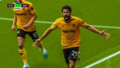 Ο Ντιέγκο Κόστα πανηγυρίζει το γκολ του κόντρα στην Μπρέντφορντ