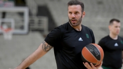 Ο Παππάς στην προπόνηση του Παναθηναϊκού