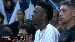 Βινίσιους και Βαλβέρδε παρακολουθούν το Ρεάλ - Παρτίζαν