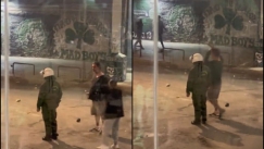 Μπισμπίκης σε ρόλο «πυροσβέστη» στα επεισόδια με τα ΜΑΤ έξω από τη Λεωφόρο: Άκουσε μπινελίκια (vid)