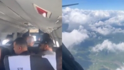 Τρόμος στον αέρα: Πόρτα αεροπλάνου άνοιξε κατά την διάρκεια της πτήσης (vid)